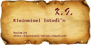 Kleineisel István névjegykártya
