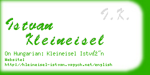 istvan kleineisel business card